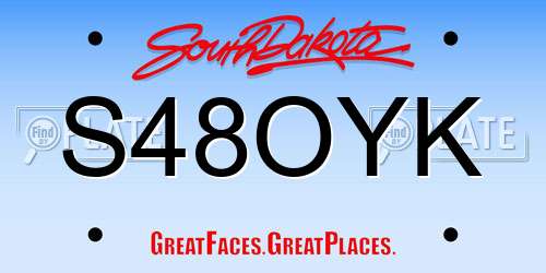 S48OYK South Dakota License Plate