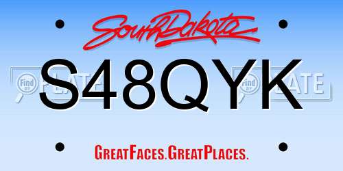 S48QYK South Dakota License Plate