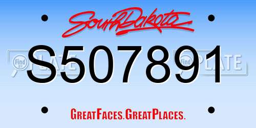 S507891 South Dakota License Plate