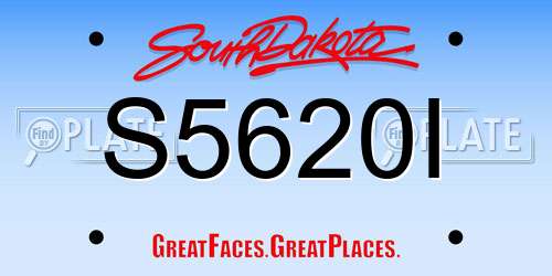 S5620I South Dakota License Plate