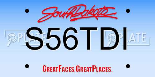 S56TDI South Dakota License Plate
