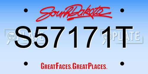 S57171T South Dakota License Plate