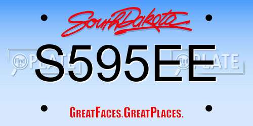 S595EE South Dakota License Plate