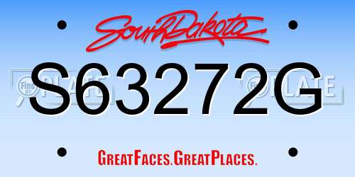 S63272G South Dakota License Plate