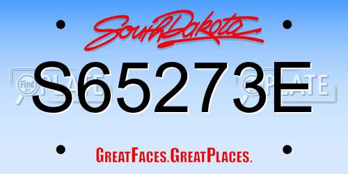 S65273E South Dakota License Plate