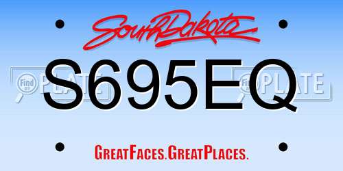 S695EQ South Dakota License Plate