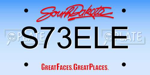 S73ELE South Dakota License Plate