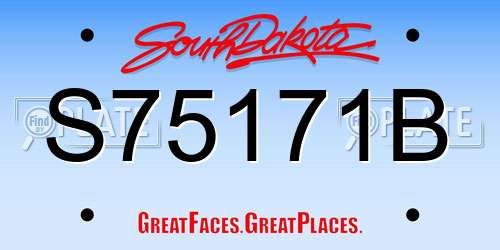S75171B South Dakota License Plate
