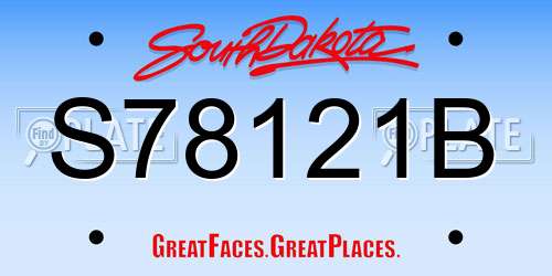 S78121B South Dakota License Plate
