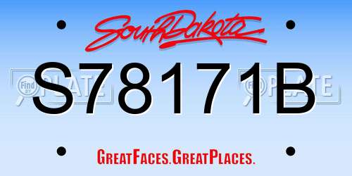 S78171B South Dakota License Plate