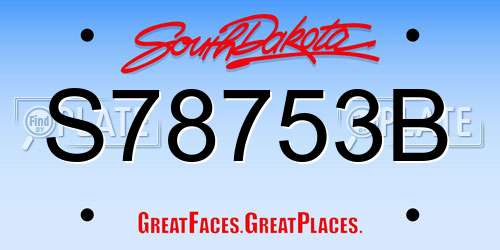 S78753B South Dakota License Plate
