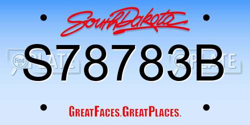 S78783B South Dakota License Plate