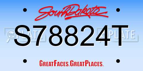 S78824T South Dakota License Plate