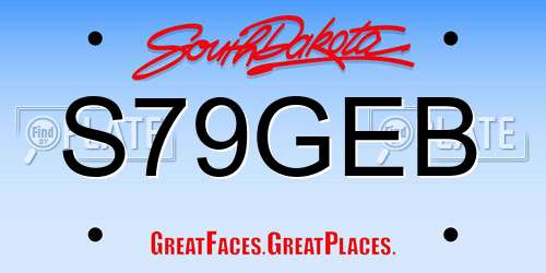 S79GEB South Dakota License Plate