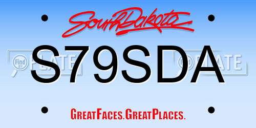 S79SDA South Dakota License Plate