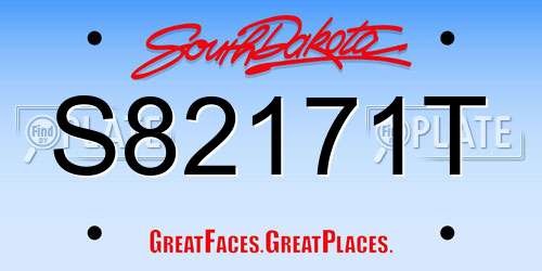 S82171T South Dakota License Plate