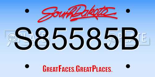 S85585B South Dakota License Plate