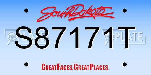 S87171T South Dakota License Plate