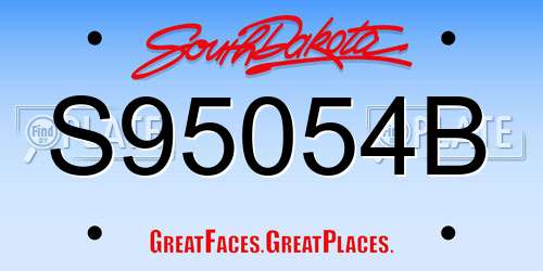 S95054B South Dakota License Plate