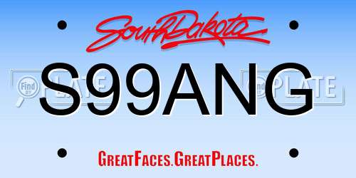 S99ANG South Dakota License Plate