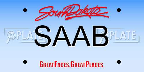 SAAB South Dakota License Plate
