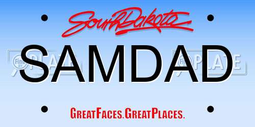 SAMDAD South Dakota License Plate