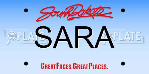 SARA South Dakota License Plate