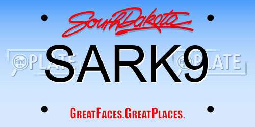 SARK9 South Dakota License Plate