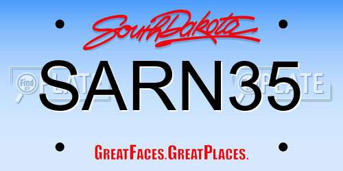 SARN35 South Dakota License Plate