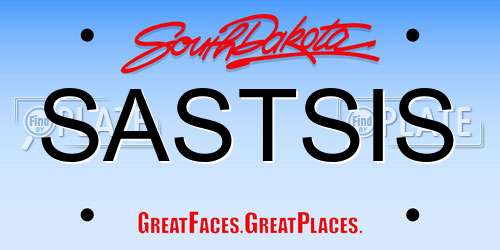 SASTSIS South Dakota License Plate