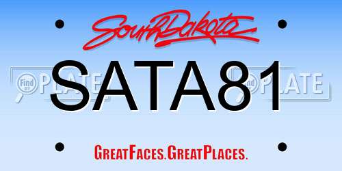 SATA81 South Dakota License Plate