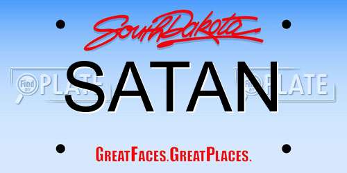 SATAN South Dakota License Plate