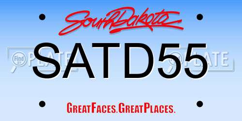 SATD55 South Dakota License Plate