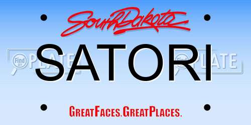 SATORI South Dakota License Plate