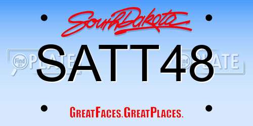 SATT48 South Dakota License Plate