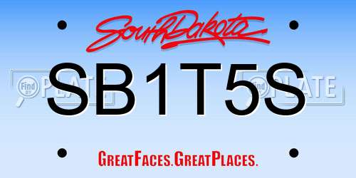 SB1T5S South Dakota License Plate