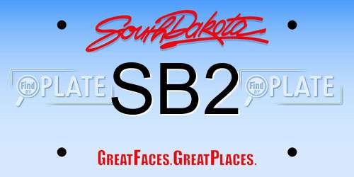 SB2 South Dakota License Plate