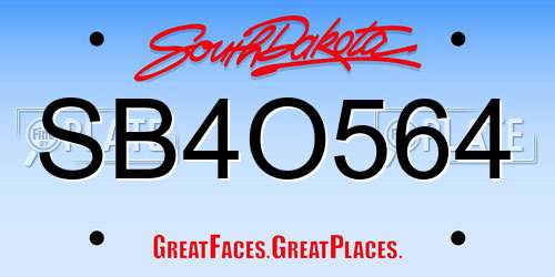 SB4O564 South Dakota License Plate