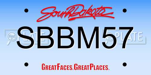 SBBM57 South Dakota License Plate