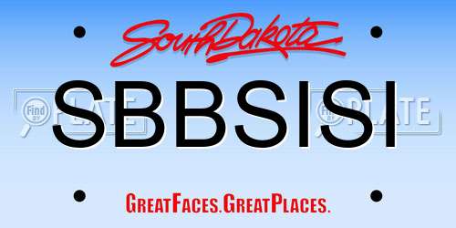SBBSISI South Dakota License Plate