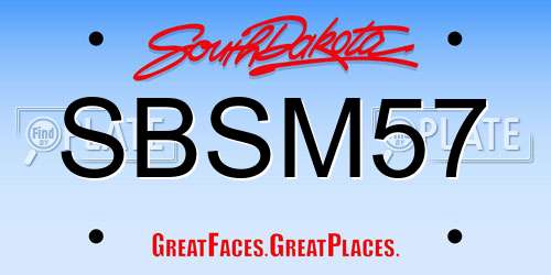 SBSM57 South Dakota License Plate