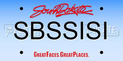 SBSSISI South Dakota License Plate