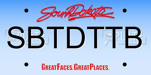 SBTDTTB South Dakota License Plate