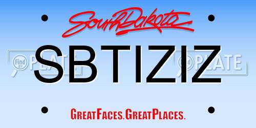 SBTIZIZ South Dakota License Plate
