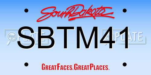 SBTM41 South Dakota License Plate