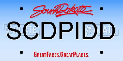 SCDPIDD South Dakota License Plate