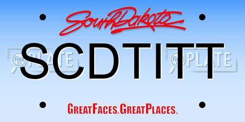 SCDTITT South Dakota License Plate