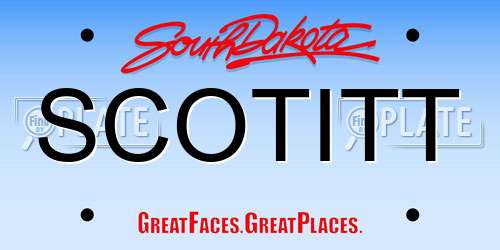 SCOTITT South Dakota License Plate