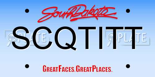 SCQTITT South Dakota License Plate