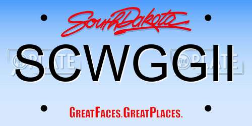 SCWGGII South Dakota License Plate